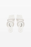 Alexander Wang white julie 105mm denim crystal hotfix tubular sandal