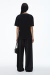 Alexander Wang black 黑色棉质平纹针织徽标 t 恤