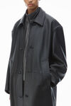 Alexander Wang black primal 羔羊皮中性外套