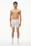 alexander wang boxer brief in ribbed jersey heather grey