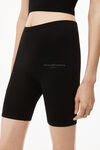 alexander wang bike shorts in stretch viscose knit black
