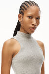 alexander wang belly button earring in stainless steel shiny silver