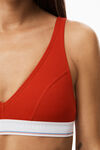 alexander wang 罗纹平纹布紧身胸衣 red
