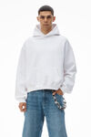 Alexander Wang white 厚实摇粒绒连帽衫