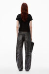 alexander wang shrunken tee in high twist jersey    black