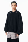 Alexander Wang black 长袖 polo 衬衫