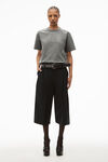 alexander wang puff logo tee in glitter jersey sidewalk