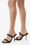 Alexander Wang black julie 105mm nylon tubular sandal