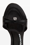 alexander wang dahlia 105 蝴蝶结缎面凉鞋 black