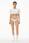 alexander wang 罗纹平纹布丁字裤 white