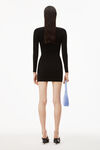 alexander wang 弹力粘胶纤维针织比基尼连衣裙 black