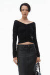 Alexander Wang black ruched pullover