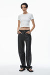 Alexander Wang white logo jacquard short sleeve baby tee