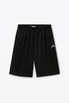 Alexander Wang black unisex athletic mesh logo basketball shorts