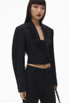 Alexander Wang black 双排扣礼服式短款西装外套