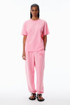 Alexander Wang washed lotus pink cotton-jersey logo tee