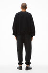alexander wang buzz cut graphic pullover in terry black