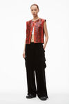 alexander wang cargo track pant in plush velvet black