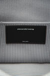 alexander wang ryan 反光罗纹针织小号手袋 silver