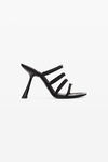 alexander wang nala 105 徽标缎面凉鞋 black