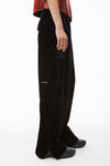 alexander wang cargo track pant in plush velvet black
