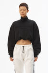 alexander wang cropped mockneck sweatshirt black