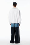 Alexander Wang white long-sleeve polo shirt