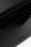 alexander wang crest flap bag in leather black