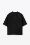 Alexander Wang black 棉质运动衫材质的蓬松标志超大t恤