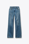 Alexander Wang deep blue 深蓝色徽标拼接慢跑哈伦裤