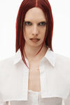 alexander wang layered smocked cami in compact cotton white
