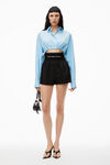 alexander wang safari short in cotton tailoring   black