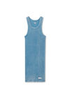 Alexander Wang washed blue 罗纹棉工字背心家居连衣裙