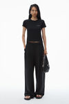 Alexander Wang black logo-print shrunken jersey tee