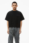 Alexander Wang black 棉质运动衫材质的蓬松标志超大t恤