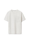 alexander wang pocket tee in high twist jersey light heather grey