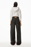 alexander wang clear hotfix hoodie in classic terry light heather grey
