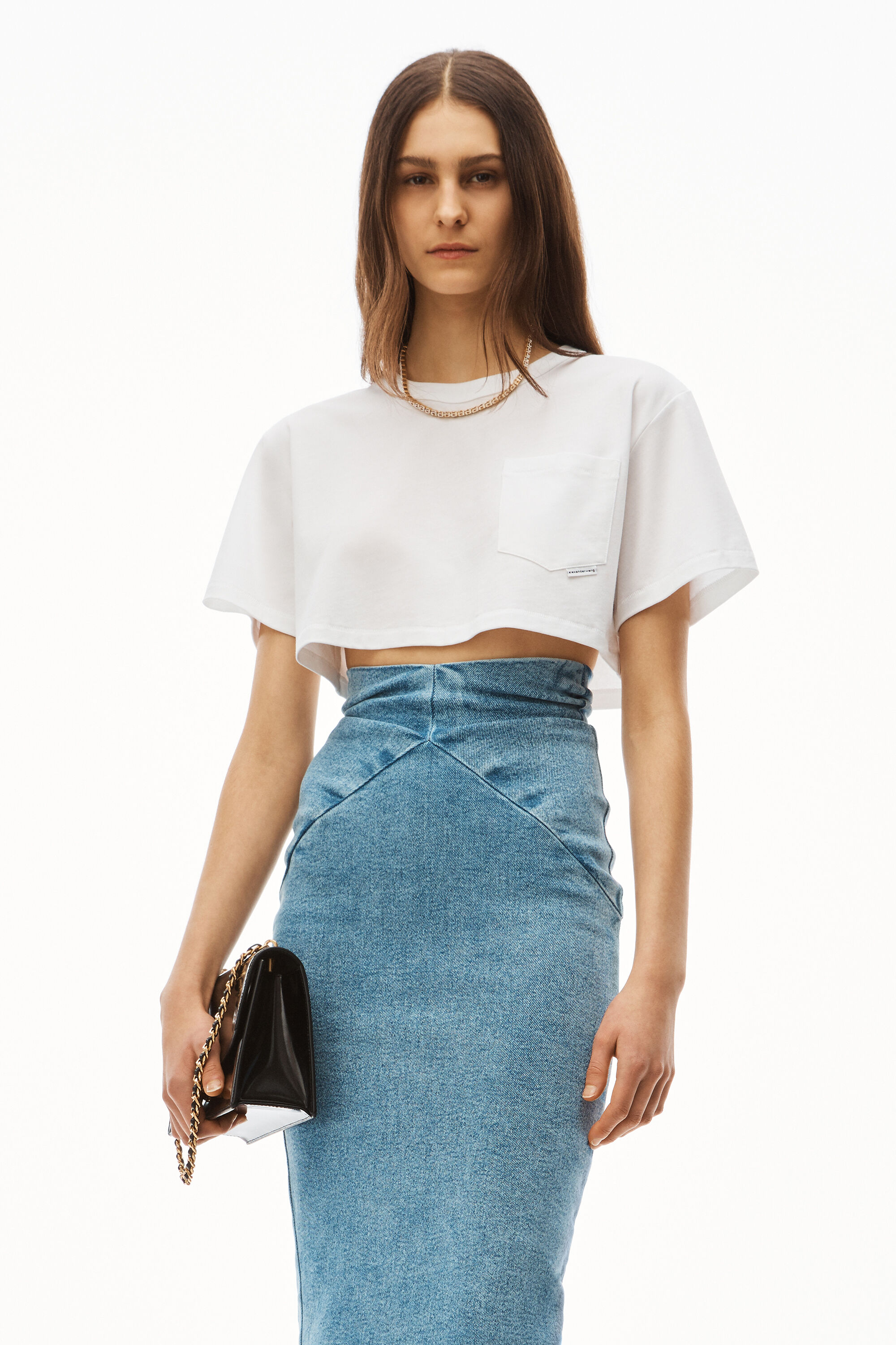 Alexanderwang High Twist Crop Tee Alexander Wang