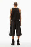 alexander wang 光泽罗缎平纹针织篮球短裤 black