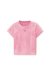 Alexander Wang washed lotus pink shrunken cotton tee with logo