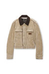Workwear Jacket with Weathered Flocking