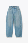 Alexander Wang classic light indigo 加大款圆阔中腰牛仔裤