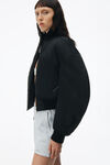 Alexander Wang black bomber jacket in sateen