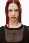 alexander wang 薄纱网眼短袖上衣 black