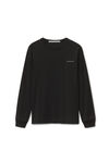 Alexander Wang black unisex long sleeve tee in high twist jersey