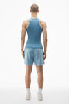 Alexander Wang washed blue men's racerback tank in ribbed cotton