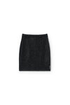Alexander Wang black black wool-blend hotfix miniskirt