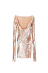 alexander wang scoop neck mini dress in sequin nylon flax