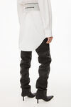 alexander wang logo elastic dress in cotton poplin  white