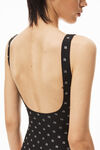 alexander wang hotfix one piece in contour swim black